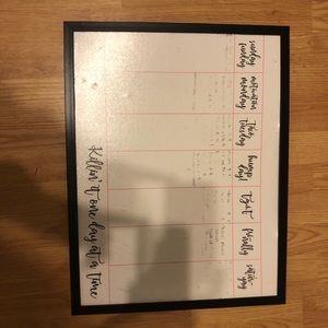 Days of the week white board!